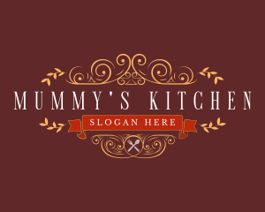 Gourmet Kitchen Cafeteria logo design