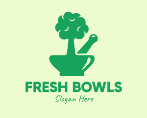 Green Tree Mortar & Pestle logo design