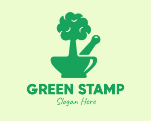 Green Tree Mortar & Pestle logo design