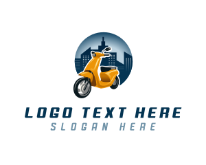 Transportation - Scooter Motorcycle Transportation logo design