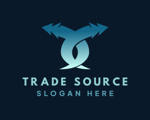 Logistics Trade Arrow logo design