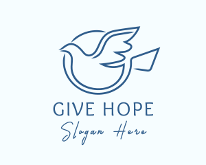 Flying Blue Dove logo design