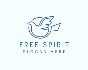 Freedom Flying Dove logo design