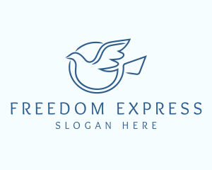 Freedom Flying Dove logo design