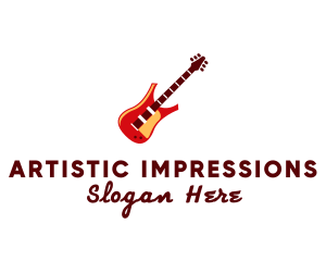 Electric Guitar Instrument logo design