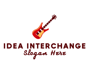 Electric Guitar Instrument logo design