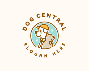 Grooming Pet Dog  logo design