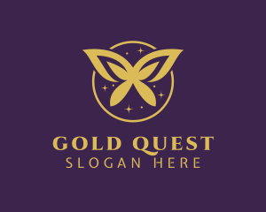 Gold Butterfly Wings logo design