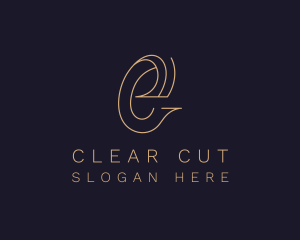 Minimalist Gold Letter C logo design