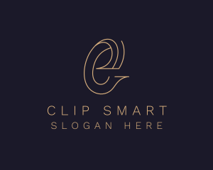 Minimalist Gold Letter C logo design