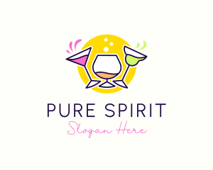 Cocktail Beverage Party logo design