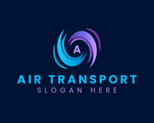 HVAC Wind Airflow logo design