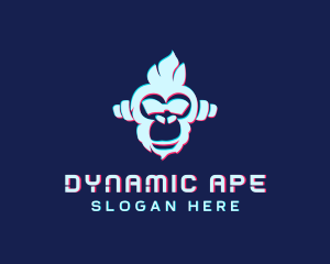 Glitch Ape Monkey logo design