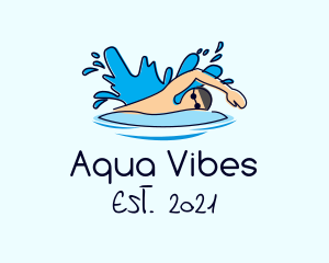 Freestyle Swimmer Swimming logo