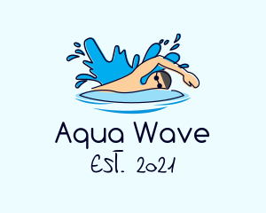 Freestyle Swimmer Swimming logo