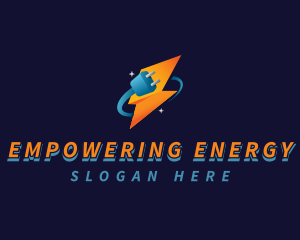 Lightning Plug Energy logo design