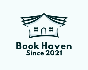 Book House Structure  logo design