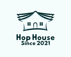 Book House Structure  logo design