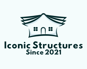 Book House Structure  logo design