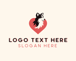 Dog Canine Heart logo