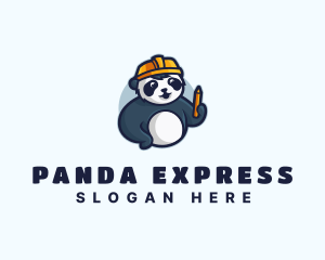 Panda Contractor Engineer logo design