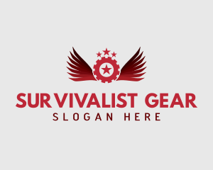 Gear Star Wing Mechanic logo design