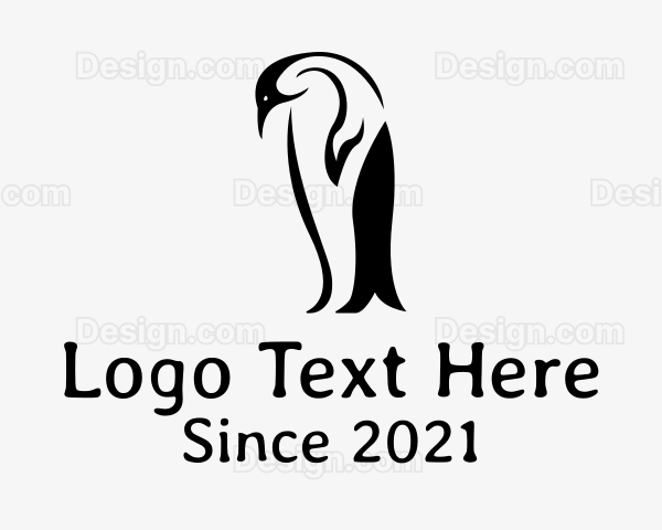 Wild Penguin Bird Logo