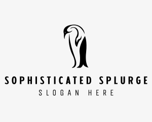 Wild Penguin Bird logo design