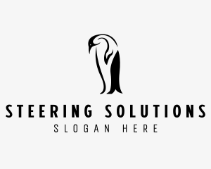 Wild Penguin Bird logo design