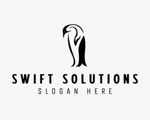 Wild Penguin Bird logo design