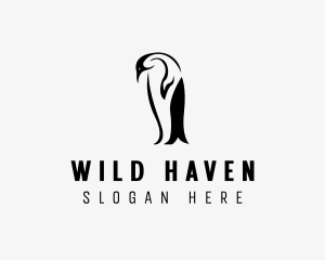 Wild Penguin Bird logo design