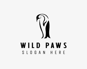 Wild Penguin Bird logo design