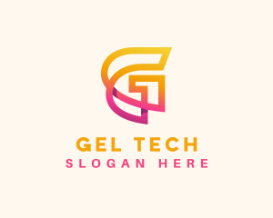 Gradient Tech Software App  logo design