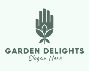 Natural Plant Hand logo design