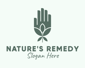 Natural Plant Hand logo design