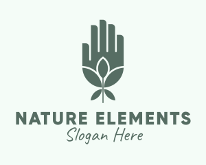 Natural Plant Hand logo design