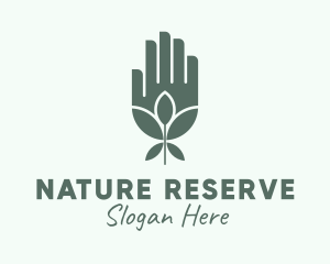 Natural Plant Hand logo design