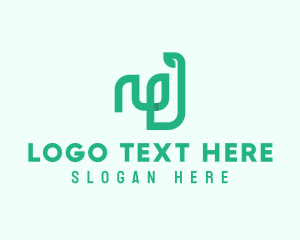 Green Bamboo Letter Y  logo