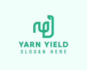 Green Bamboo Letter Y  logo design