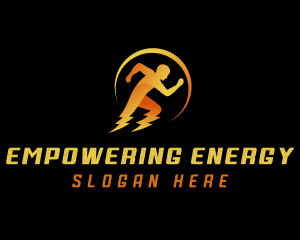 Fast Human Lightning logo design