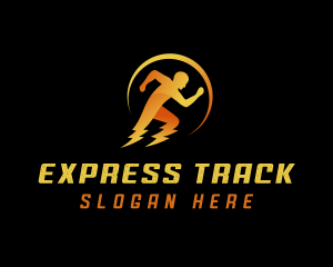 Fast Human Lightning logo design