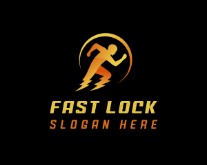 Fast Human Lightning logo design