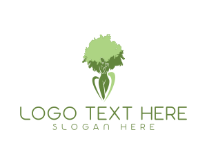 Organic Leaf Woman logo