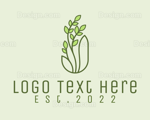 Organic Wellness Plant Logo