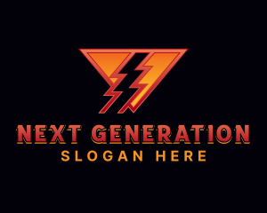 Lightning Voltage Generator logo design