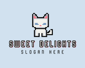 Pixel Cat Kitten logo