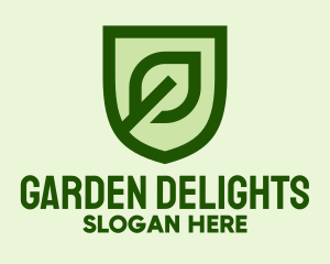 Plant Emblem Shield logo design