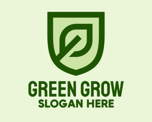 Plant Emblem Shield logo