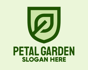 Plant Emblem Shield logo design