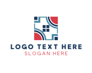 Home Flooring Pattern Logo